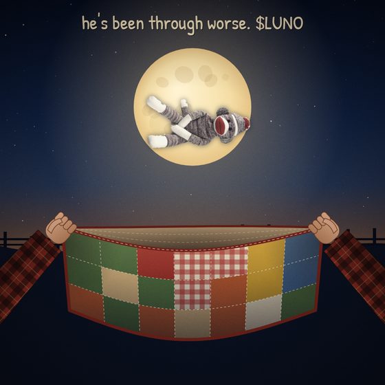 Luno tossed up past the moon